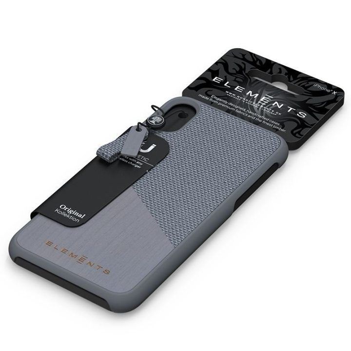 Dėklas iPhone Xs Max su klevo medžiu, pilkas