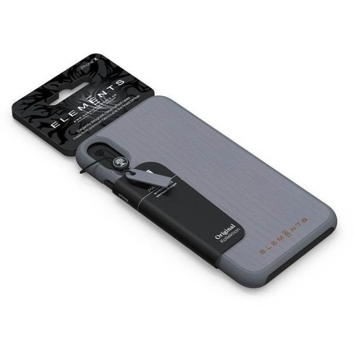Dėklas iPhone XR su tikru klevu, pilkas