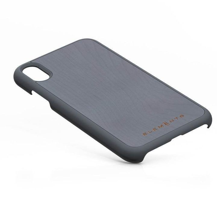 Dėklas iPhone XR su tikru klevu, pilkas
