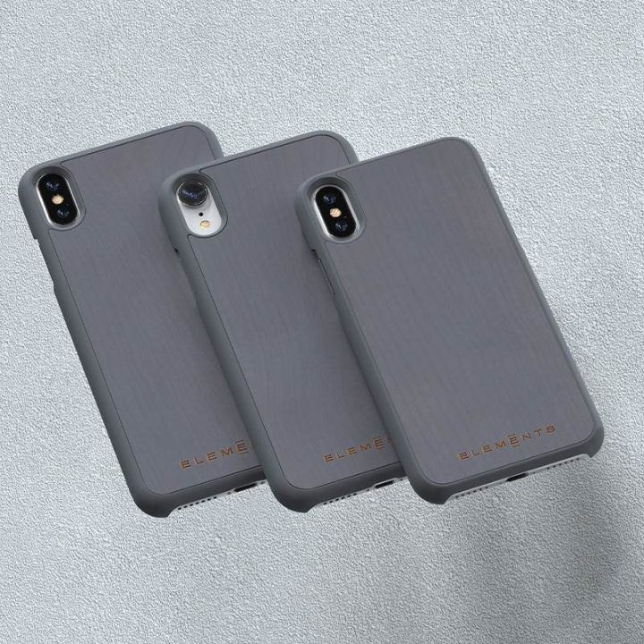 Dėklas iPhone XR su tikru klevu, pilkas