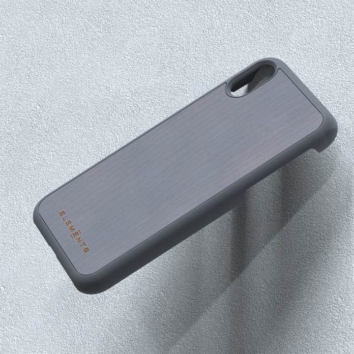 Dėklas iPhone XR su tikru klevu, pilkas
