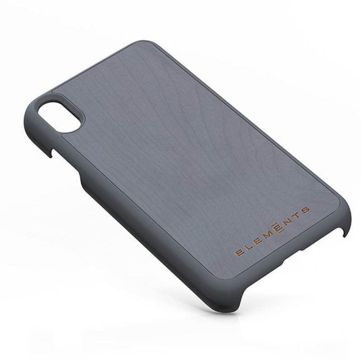 Dėklas iPhone Xs Max iš klevo medžio, pilkas