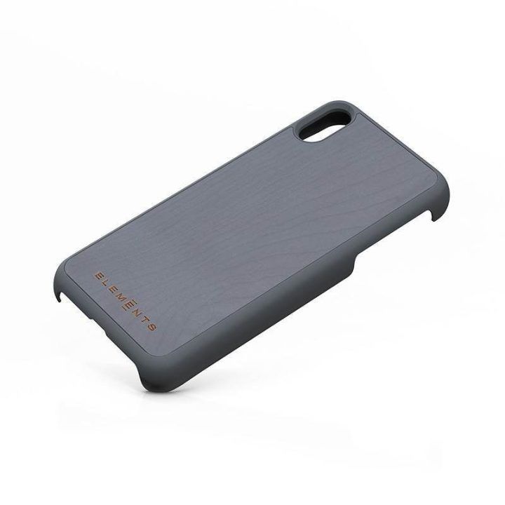 Dėklas iPhone Xs Max iš klevo medžio, pilkas