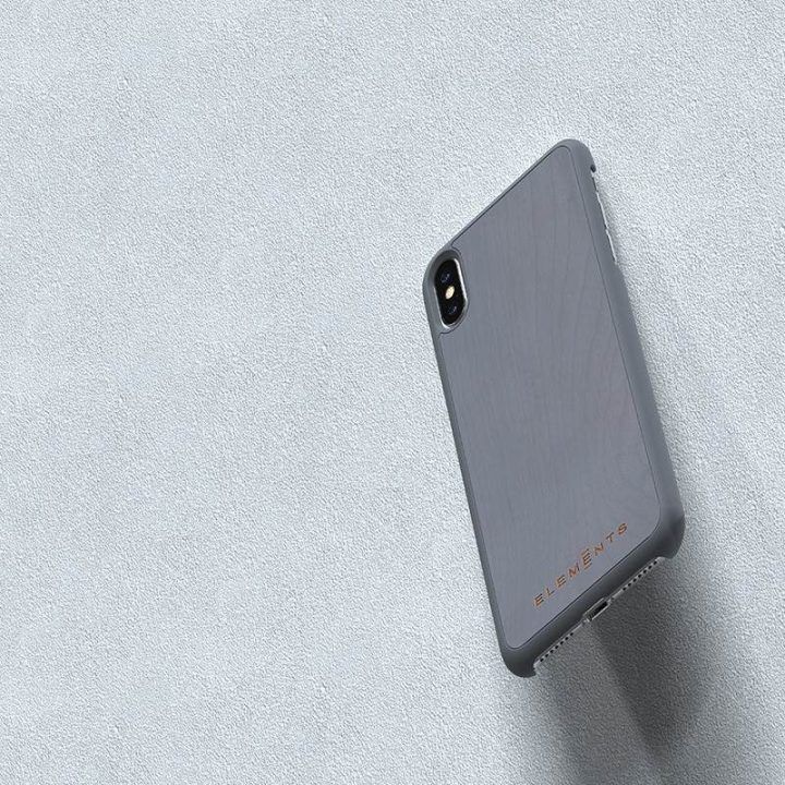 Dėklas iPhone Xs Max iš klevo medžio, pilkas