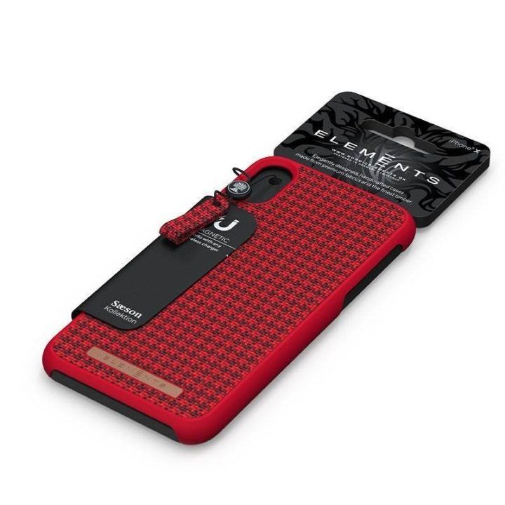 Dėklas iPhone Xs / X, raudonas, Nordic Elements Saeson Idun