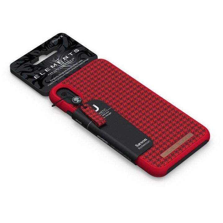 Dėklas iPhone Xs / X, raudonas, Nordic Elements Saeson Idun
