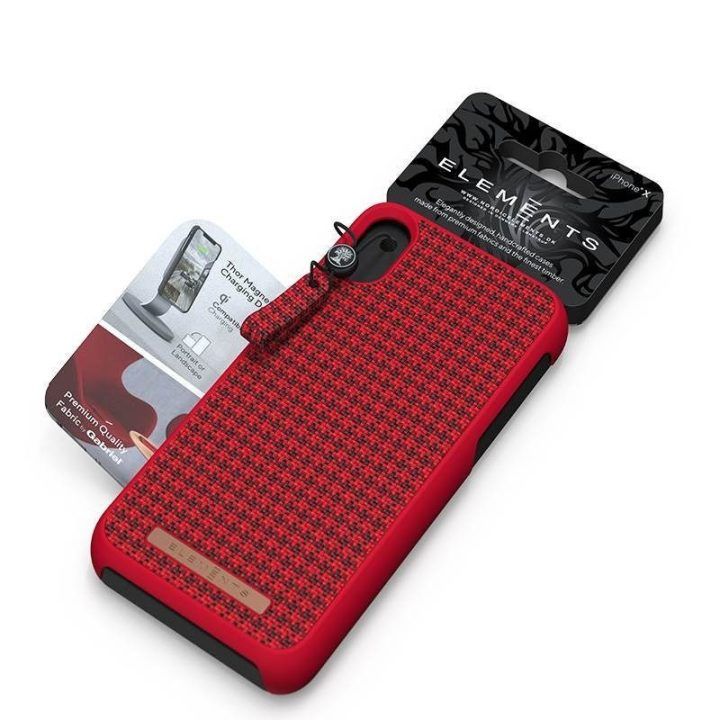 Dėklas iPhone Xs Max, raudonas, Nordic Elements Saeson Idun