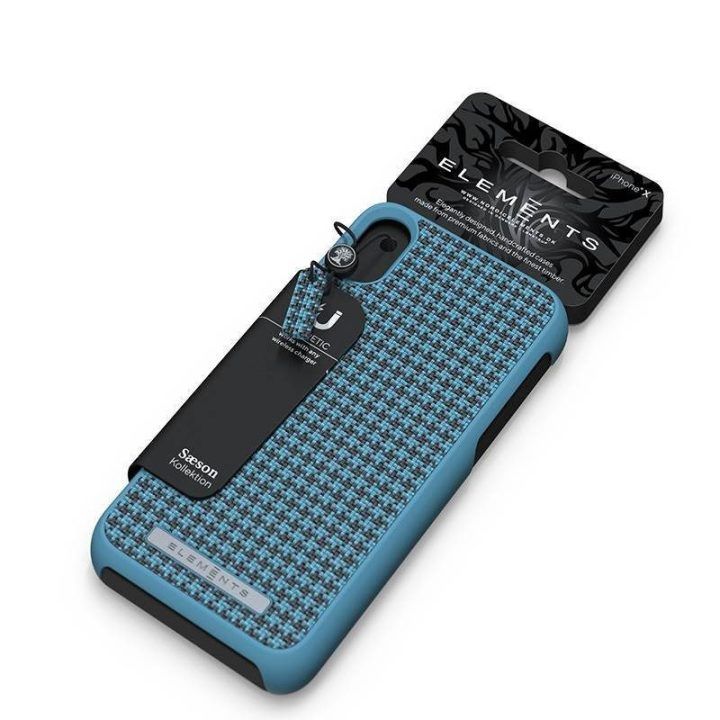 Dėklas iPhone Xs Max, petrol spalvos, Nordic Elements Saeson Idun