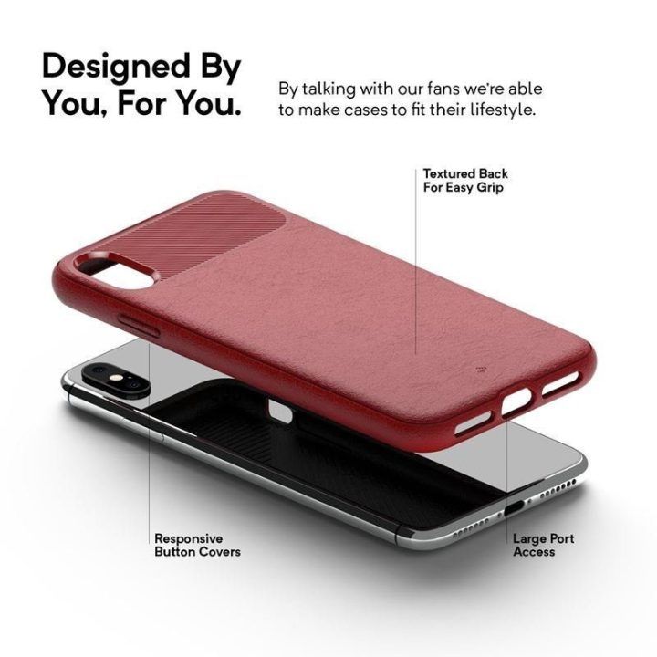 Dėklas iPhone Xs Max Caseology Vault, raudonas