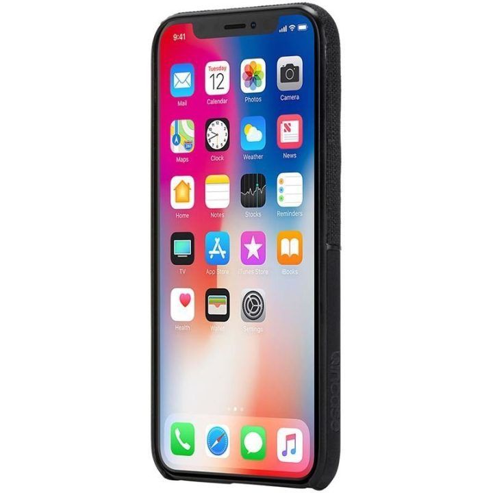 Dėklas iPhone Xs Max, juodas Incase Textured Snap