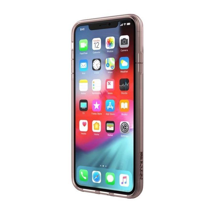 Permatomas dėklas iPhone Xs Max, rožinio aukso spalvos