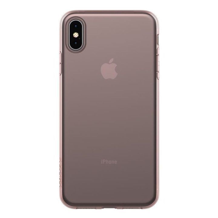 Permatomas dėklas iPhone Xs Max, rožinio aukso spalvos