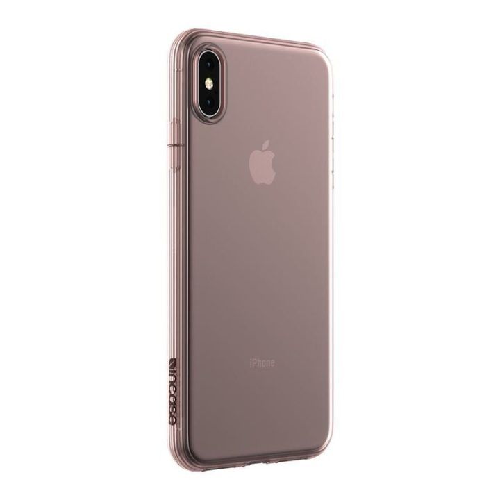 Permatomas dėklas iPhone Xs Max, rožinio aukso spalvos