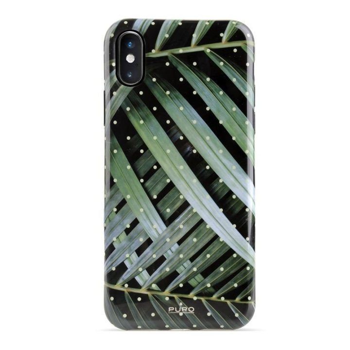 Dėklas iPhone Xs Max PURO Glam Tropical Leaves