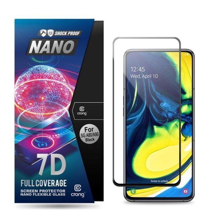Apsauginis stiklas Crong 7D Nano Samsung Galaxy A80 / A90