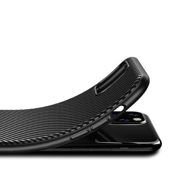 Dėklas Crong Prestige Carbon iPhone 11 Pro Max, juodas