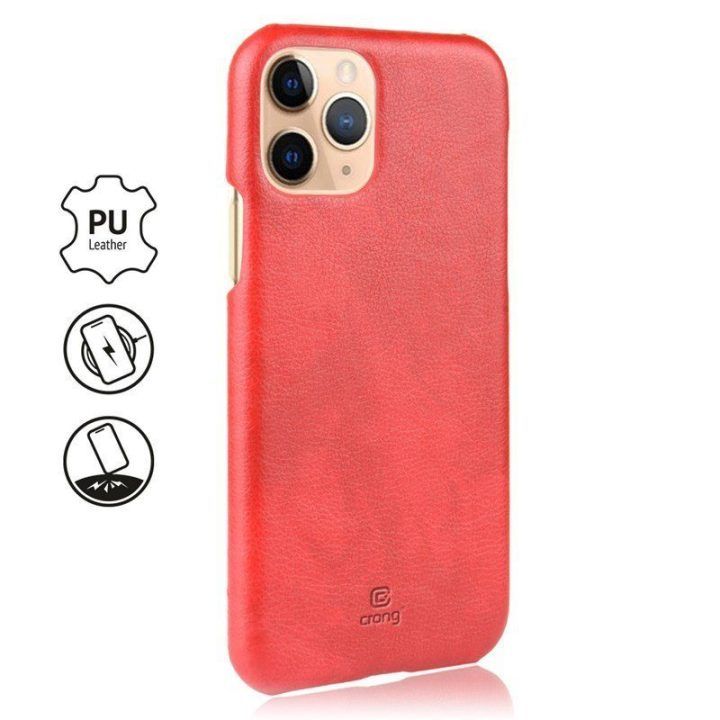 Dėklas iPhone 11 Pro Crong Essential Cover, raudonas