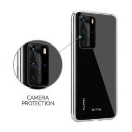 Permatomas TPU dėklas Huawei P40 Crong Crystal Slim