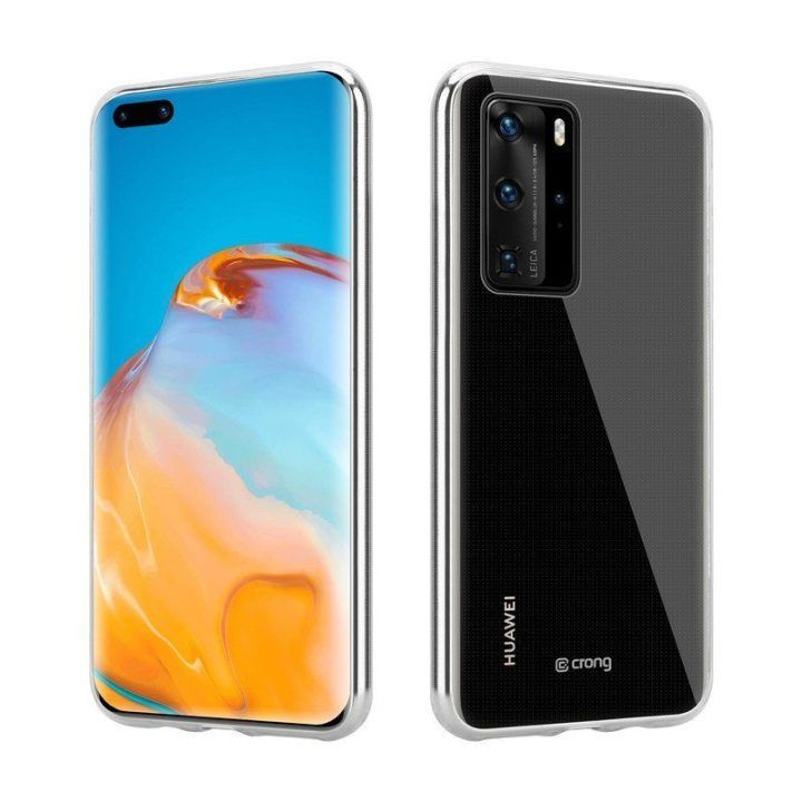 Permatomas TPU dėklas Huawei P40 Crong Crystal Slim