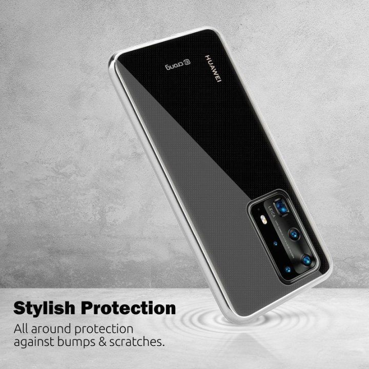 Permatomas dėklas Huawei P40 Pro Crong Crystal Slim