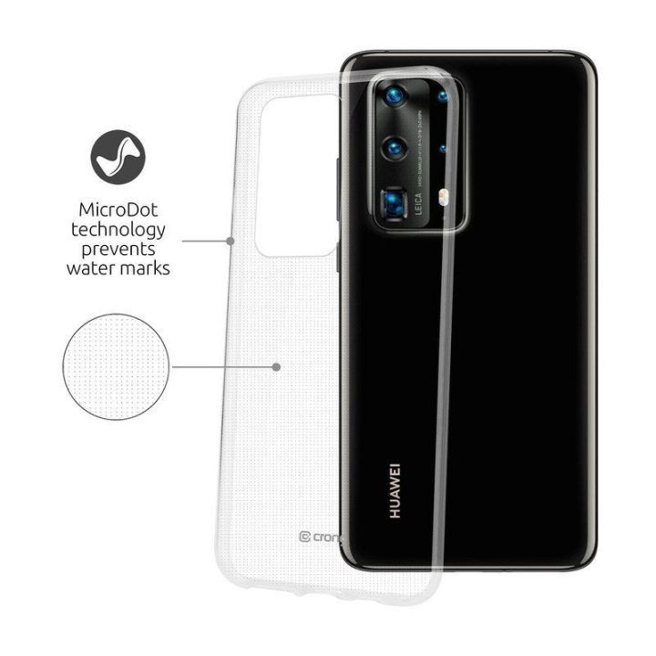 Permatomas dėklas Huawei P40 Pro Crong Crystal Slim