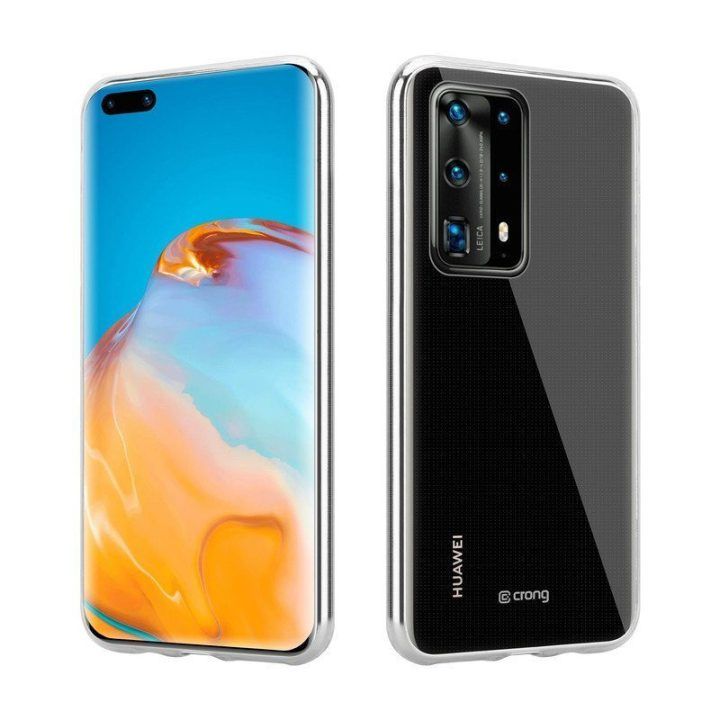 Permatomas dėklas Huawei P40 Pro Crong Crystal Slim