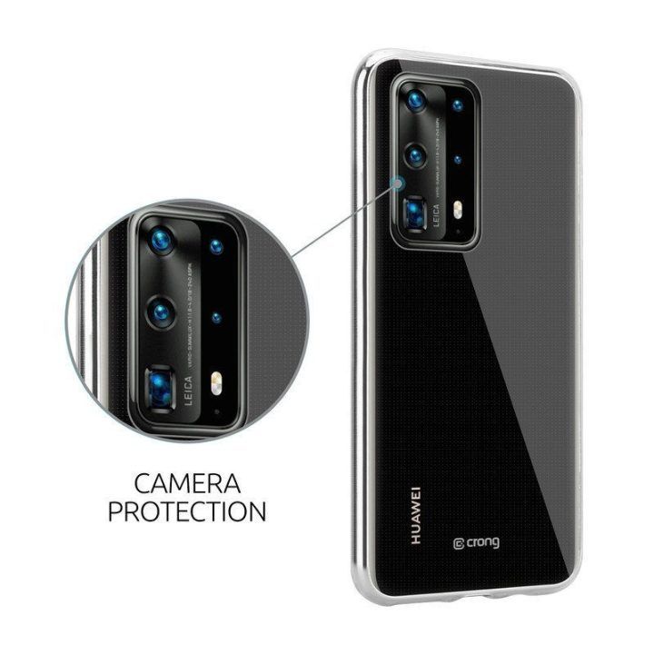 Permatomas dėklas Huawei P40 Pro Crong Crystal Slim