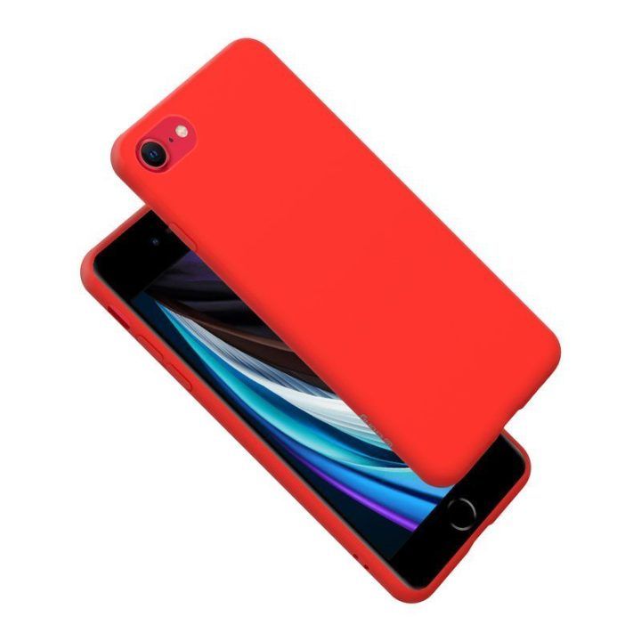 Crong Color Cover raudonas dėklas iPhone SE/8/7