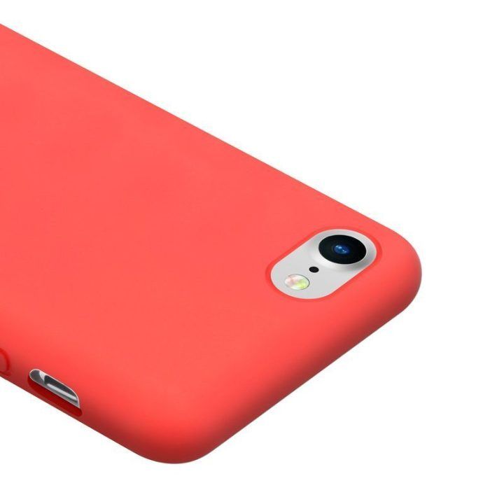 Crong Color Cover raudonas dėklas iPhone SE/8/7