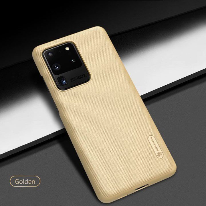 Dėklas Samsung Galaxy S20 Ultra, auksinis, Nillkin Super Frosted Shield