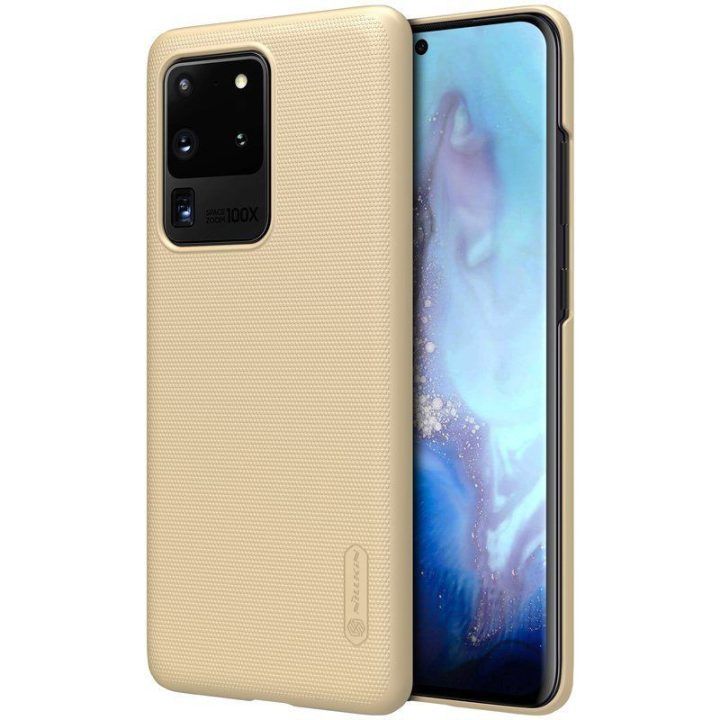 Dėklas Samsung Galaxy S20 Ultra, auksinis, Nillkin Super Frosted Shield