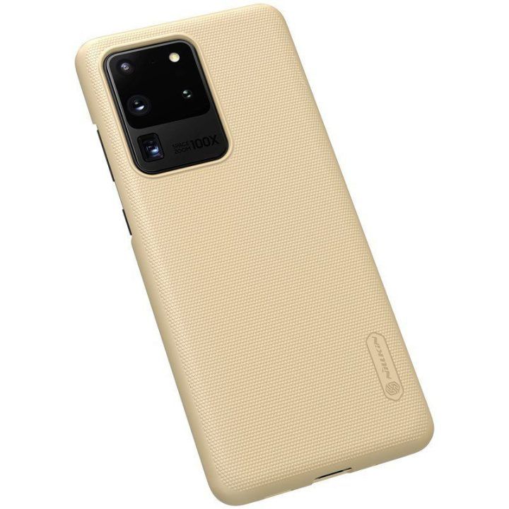 Dėklas Samsung Galaxy S20 Ultra, auksinis, Nillkin Super Frosted Shield