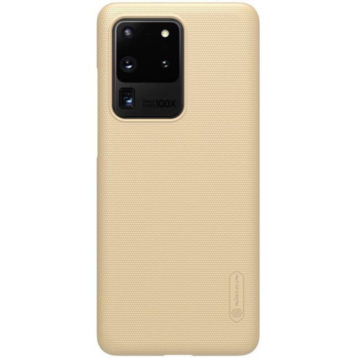 Dėklas Samsung Galaxy S20 Ultra, auksinis, Nillkin Super Frosted Shield