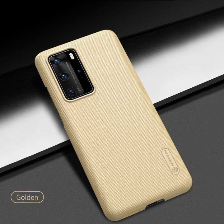 Dėklas Huawei P40 Pro Nillkin Super Frosted Shield, aukso spalvos