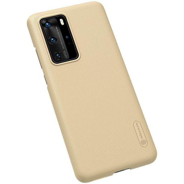 Dėklas Huawei P40 Pro Nillkin Super Frosted Shield, aukso spalvos