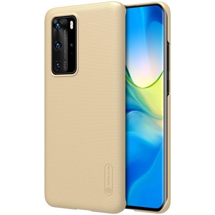 Dėklas Huawei P40 Pro Nillkin Super Frosted Shield, aukso spalvos