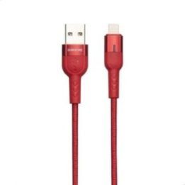 Borofone Starlight USB–Lightning laidas, 1,2 m, raudonas