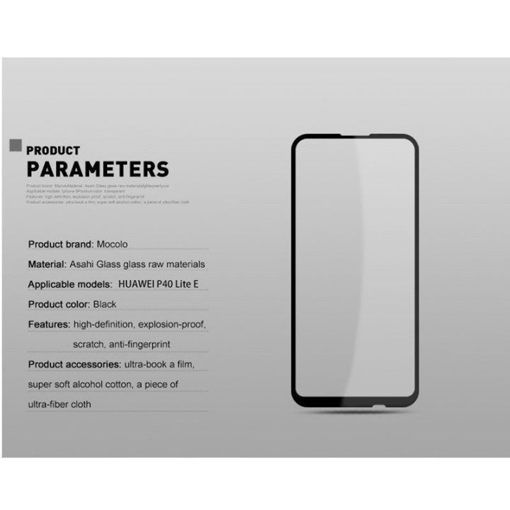 Apsauginis stiklas Mocolo 2.5D Full Glue Huawei P40 Lite E
