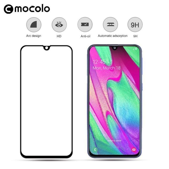 Apsauginis stiklas Mocolo 3D 9H Samsung Galaxy A40, juodas