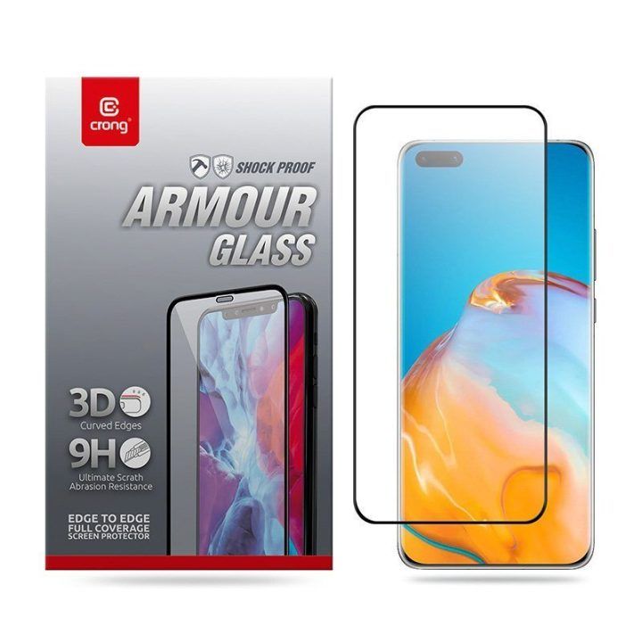 Apsauginis stiklas Huawei P40 Pro Crong 3D Armour Glass 9H
