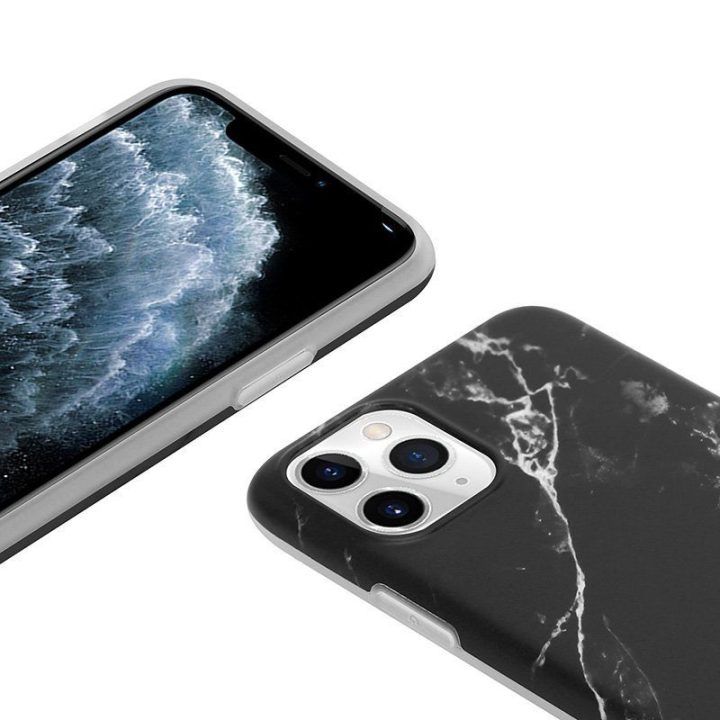 Dėklas iPhone 11 Pro Crong Marble, juodas