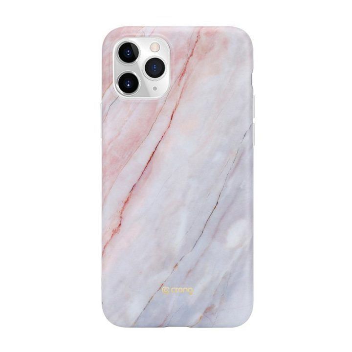 Dėklas iPhone 11 Pro Crong Marble rožinis