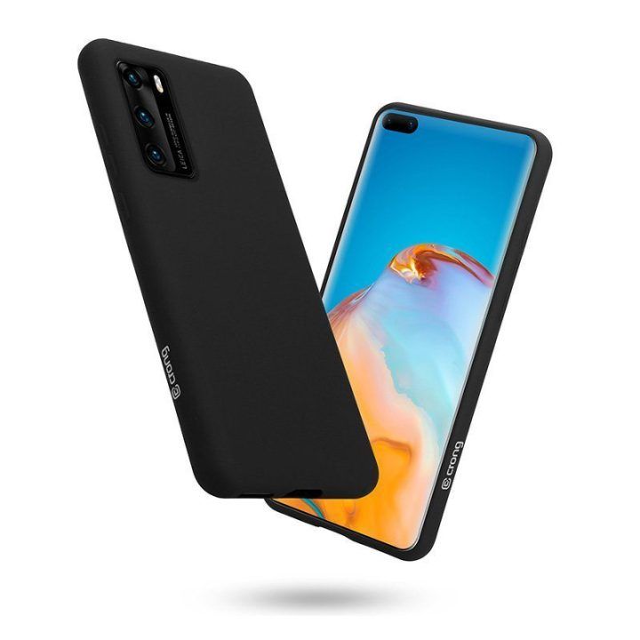 Dėklas Huawei P40 Crong Color Cover, juodas