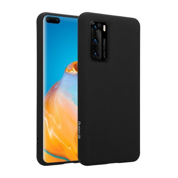 Dėklas Huawei P40 Crong Color Cover, juodas