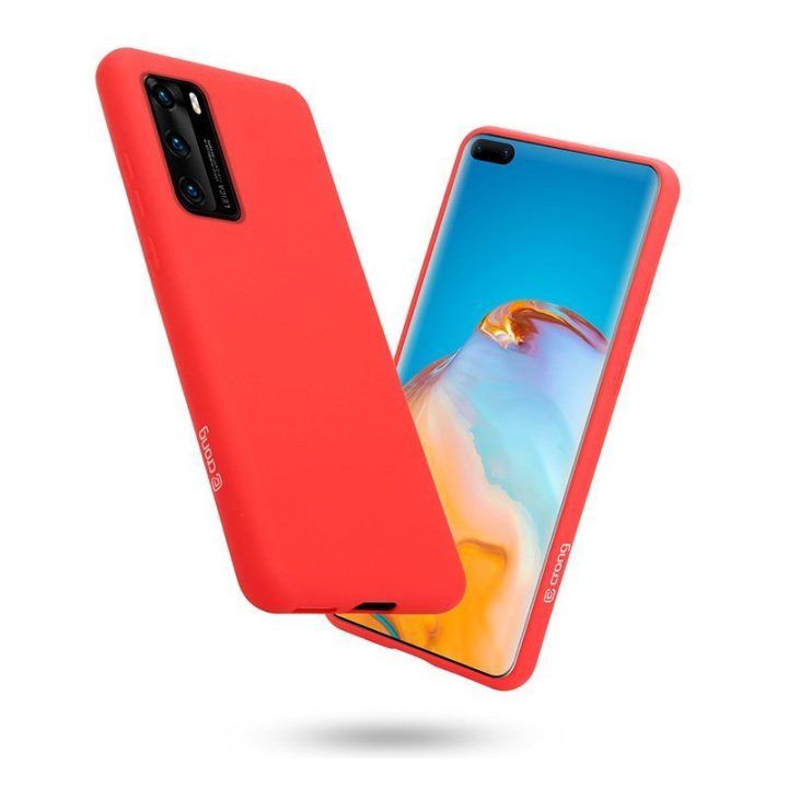Dėklas Huawei P40 Crong Color Cover, raudonas