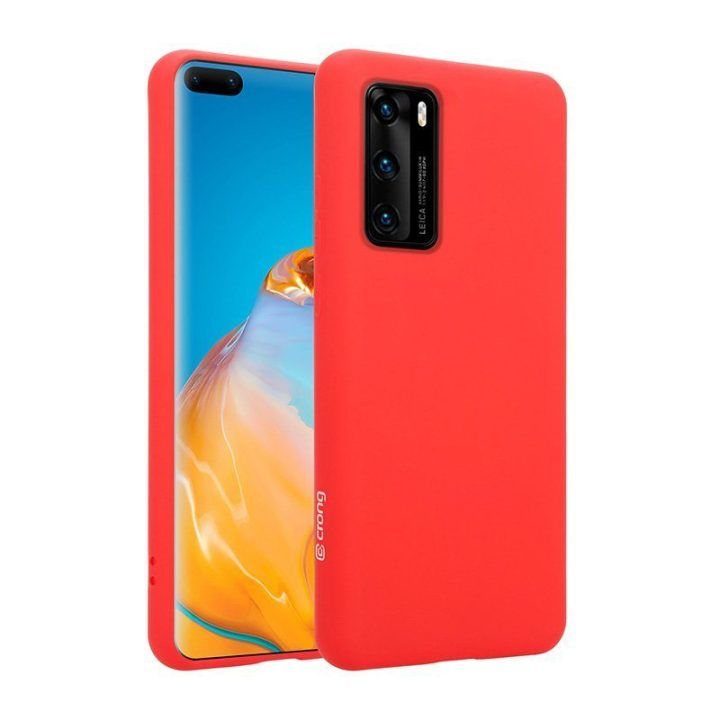 Dėklas Huawei P40 Crong Color Cover, raudonas
