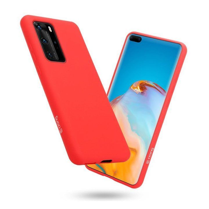 Raudonas silikoninis dėklas Huawei P40 Pro, Crong
