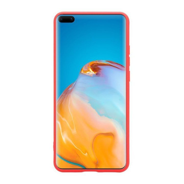 Raudonas silikoninis dėklas Huawei P40 Pro, Crong