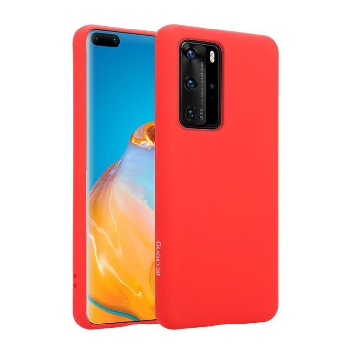 Raudonas silikoninis dėklas Huawei P40 Pro, Crong
