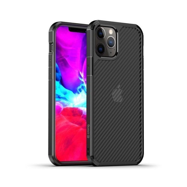 Crong Hybrid Carbon dėklas iPhone SE (2020) ir iPhone 8/7, juodas